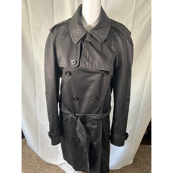Burberry Jackets & Blazers - Burberry London Trench Coat Black Checkered Lining Double Breasted Belted